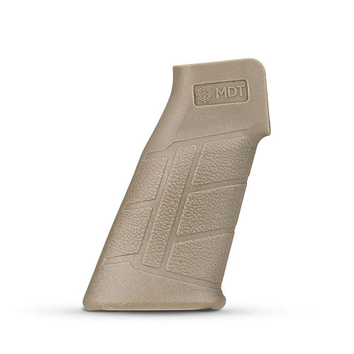 MDT Pistol Grip Premier offers superior ergonomics for enhanced control, compatible with MDT Chassis Systems and standard AR-15 interfaces for versatile upgrades.
